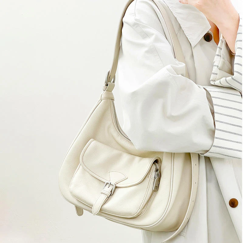 包包斜挎女包2025新款欧美复古托特包大容量女真皮头层牛皮单肩包