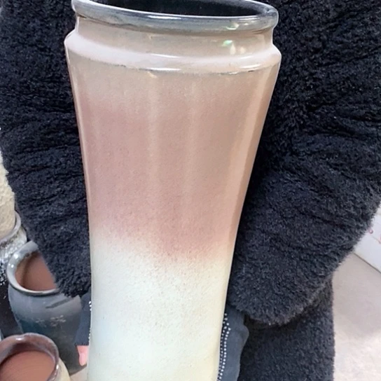 紫砂花盆口18高46，渐变色