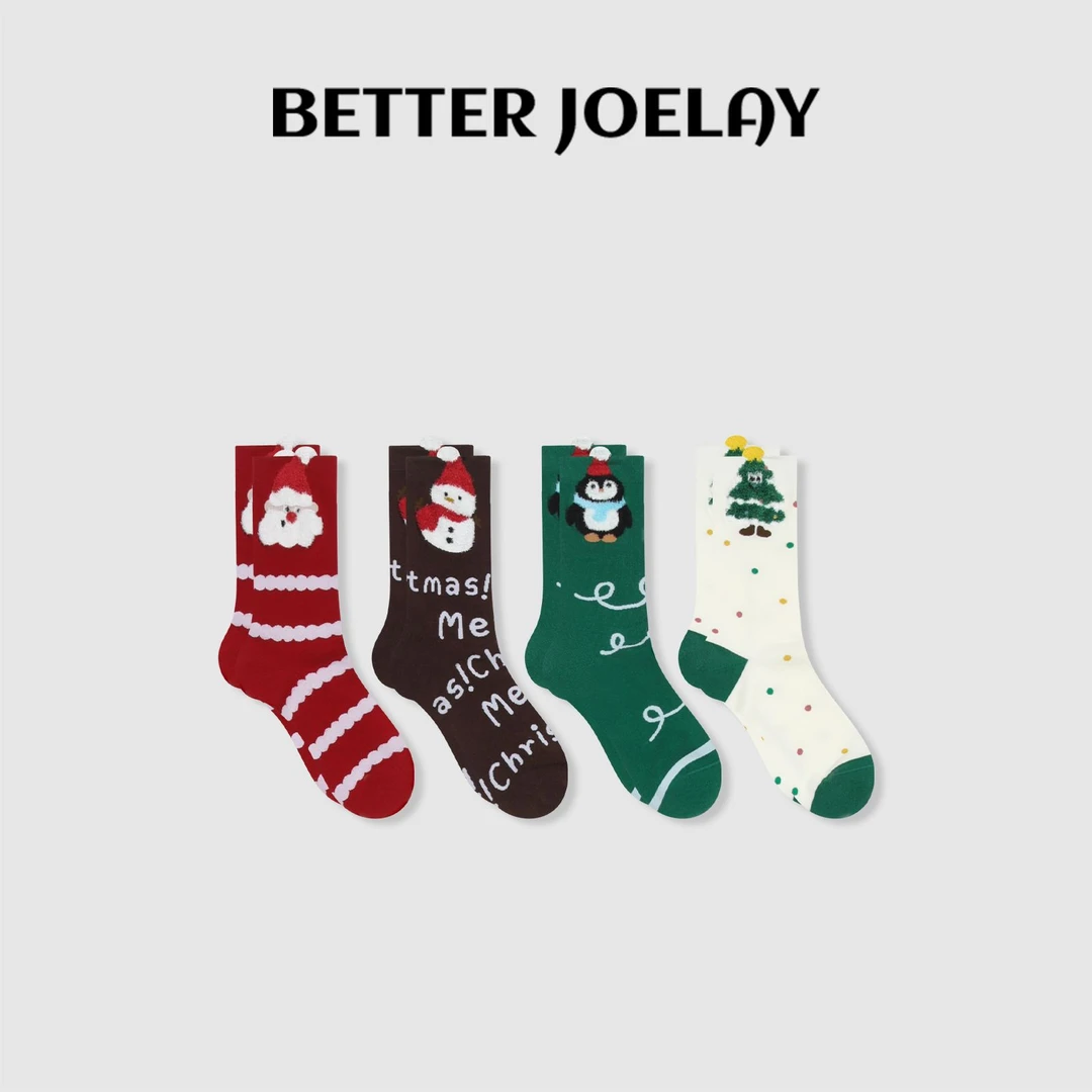 BETTER JOELAY -【丝柔秘语】时尚袜子女中筒袜可爱卡通百搭WT605