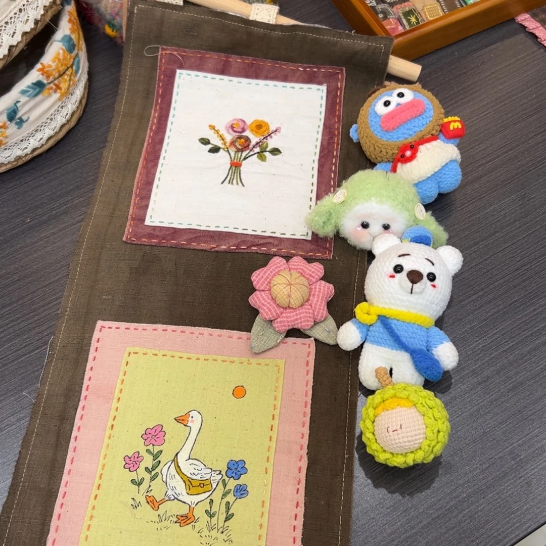 塑料钩织刺绣手工包包玩偶居家用品