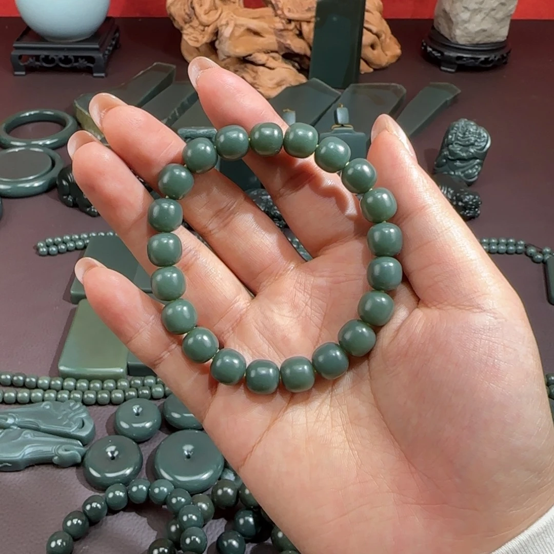 和田玉（青玉）未镶嵌手链