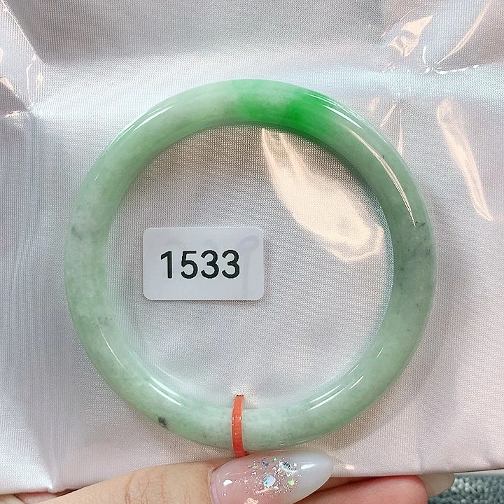 翡翠手镯未镶嵌天然翡翠手镯圆条57