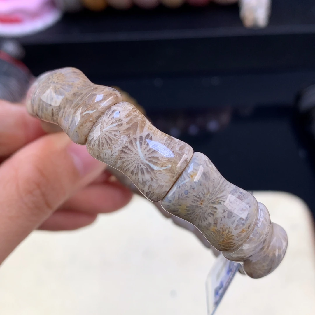 硅化珊瑚（珊瑚玉）未镶嵌吊坠(赠链)五折大雏菊（67号）