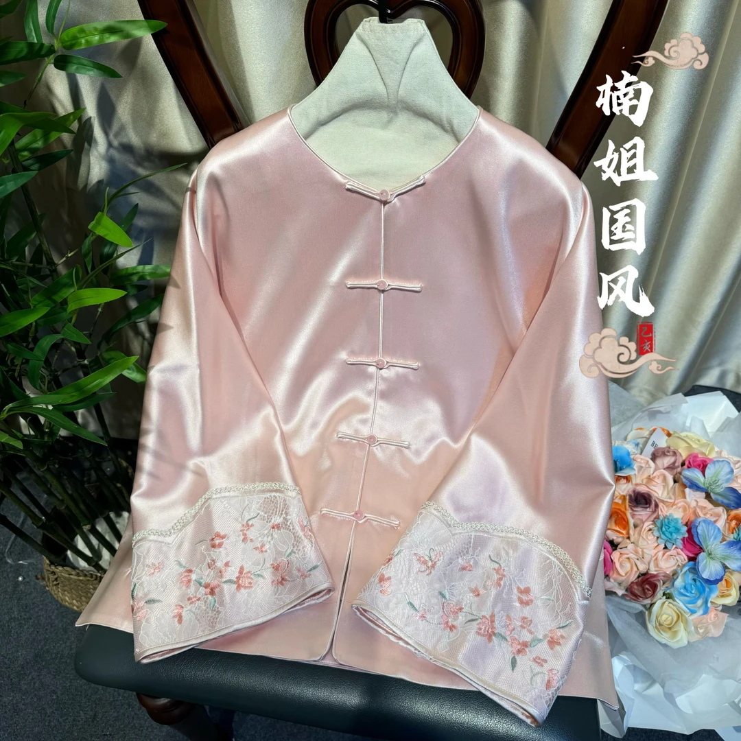 新中式绣花短外套唐装立领锦系外套中国风宽松型SS52136008626
