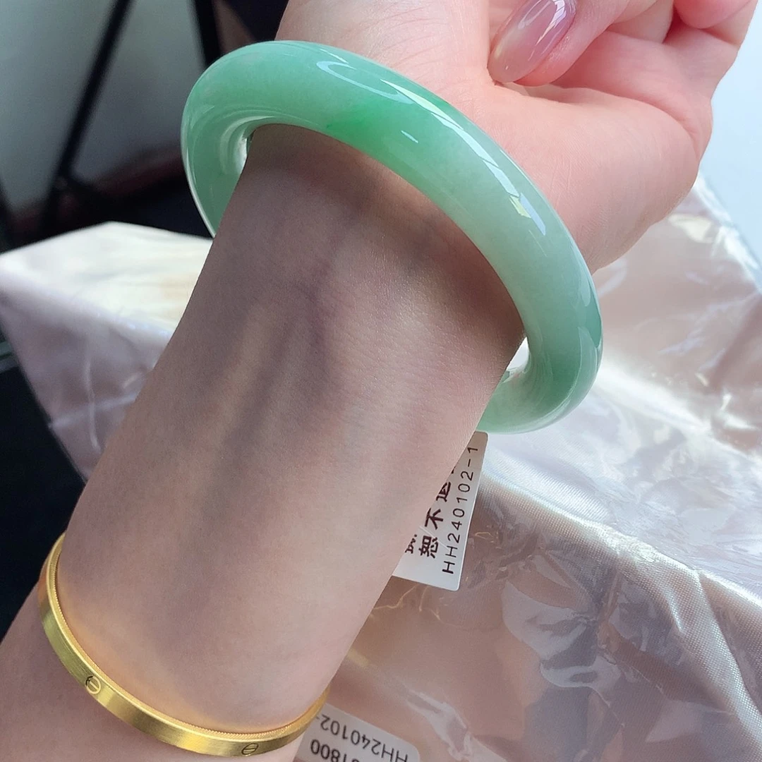 翡翠手镯未镶嵌天然A货翡翠58/58