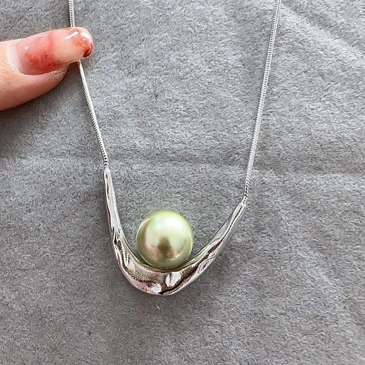 海水珍珠颈饰银S925镶嵌童****a