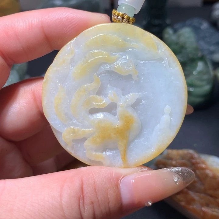 翡翠未镶嵌颈饰保真天然A货翡翠