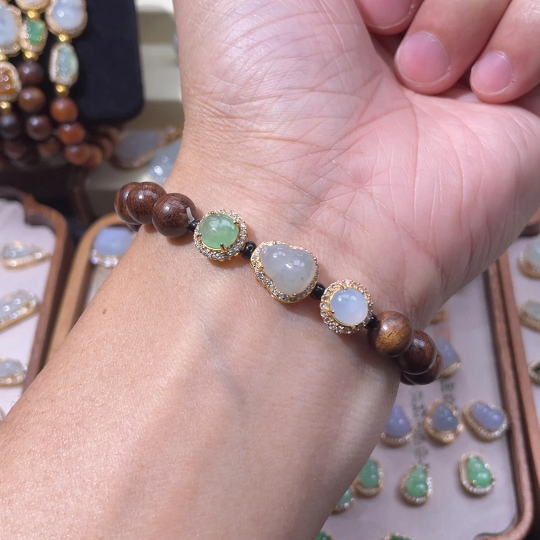 翡翠银S925镶嵌颈饰