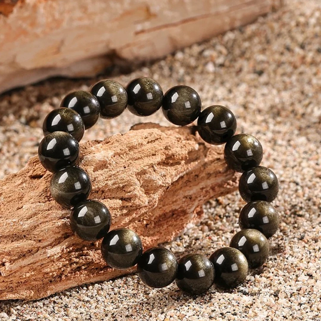 天然水晶金曜石手串