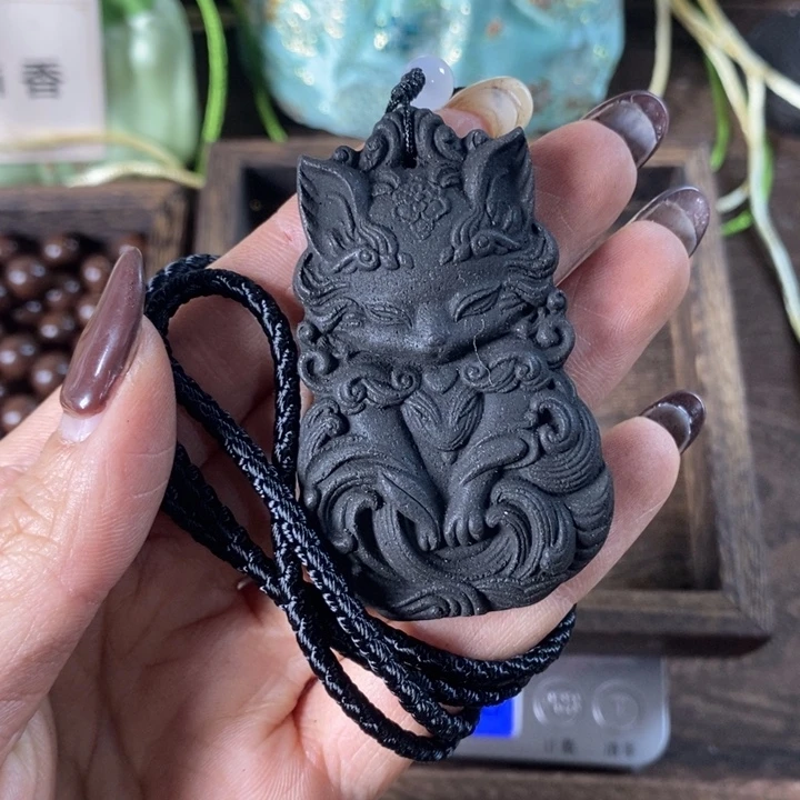 泥塑黑龙涎凤九娘娘合香牌