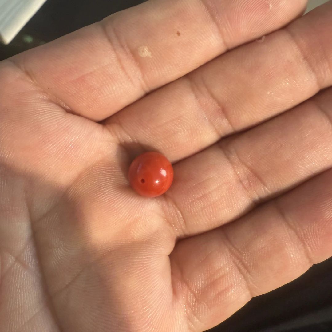 天然沙丁红珊瑚圆珠