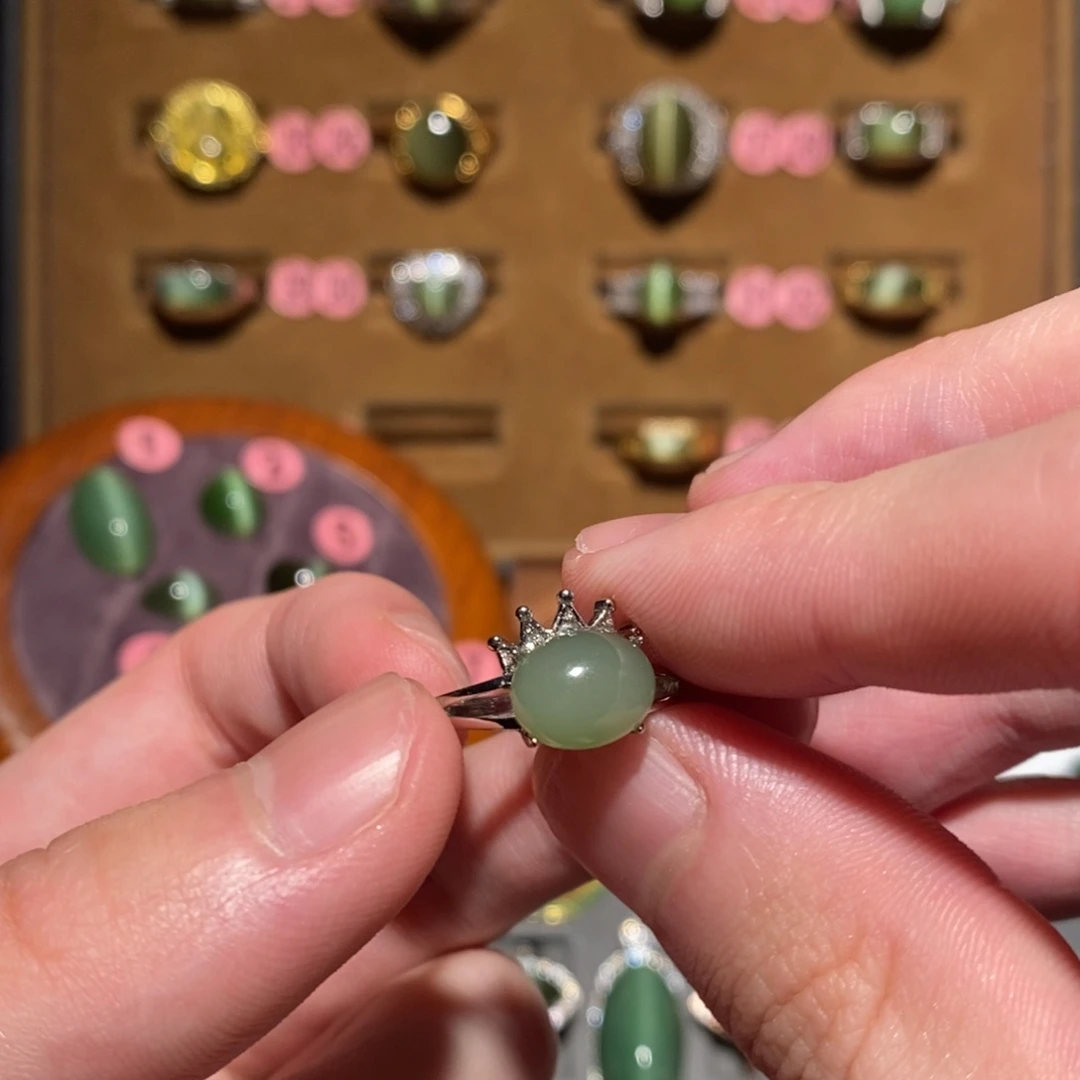 和田玉未镶嵌戒指