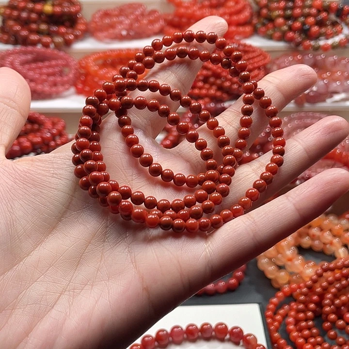 南红玛瑙未镶嵌手链