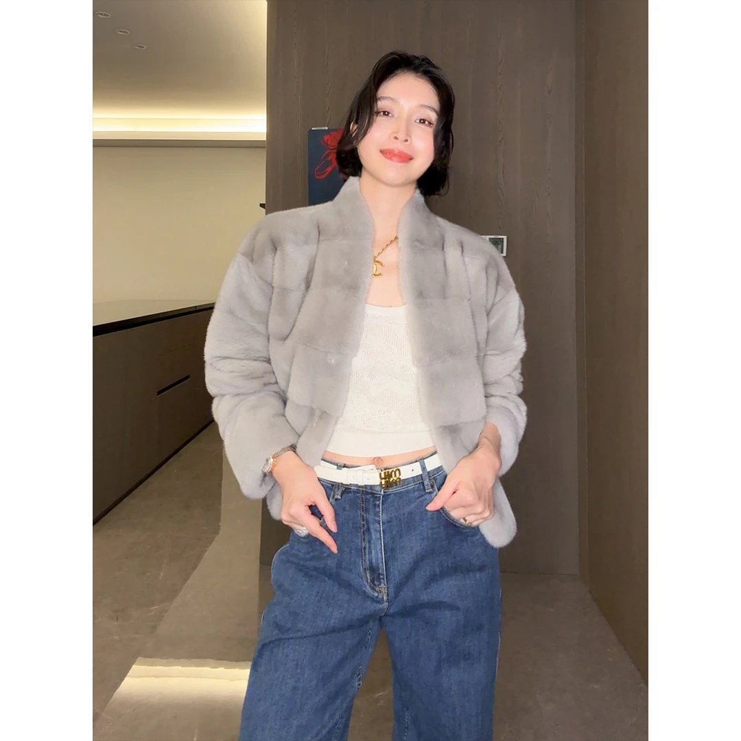 Daily romance25优雅天花板皇冠天鹅绒匠心工艺宝石蓝色/黑色水貂