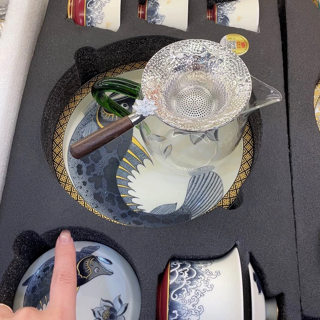 陶景德陶瓷盖碗茶具