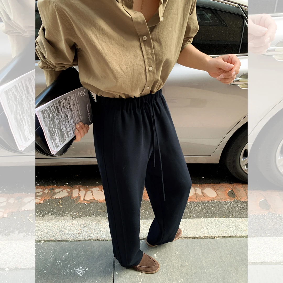 莉贝琳sisy店主自留~原创双分割线通勤裤休闲长裤女S25310TR01