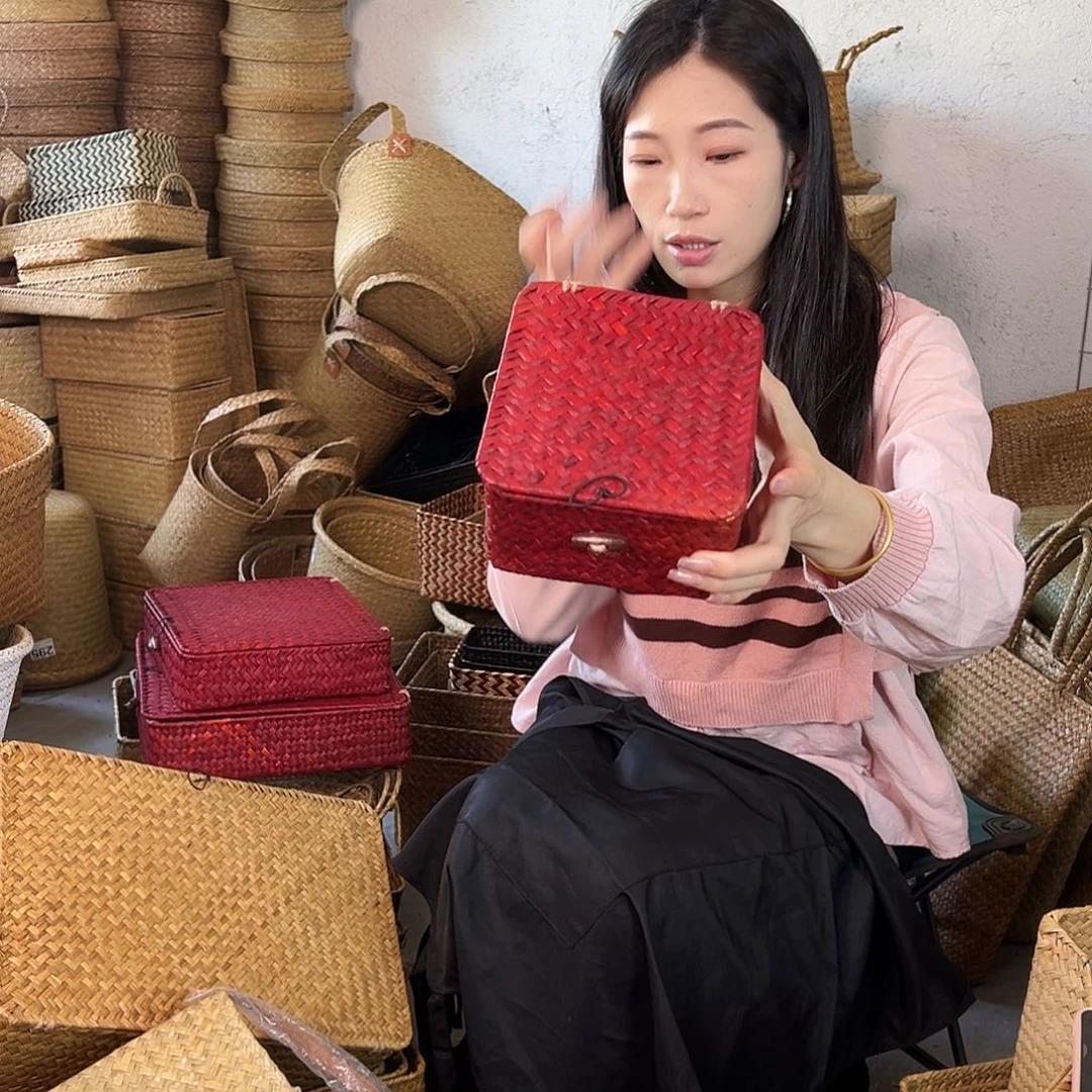 草编草编包/草编收纳盒微瑕疵