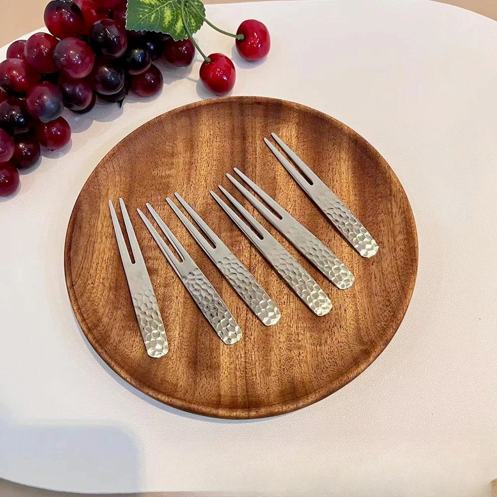 304小众水果叉 不锈钢迷你可爱日式甜品叉餐具百搭蛋糕月饼叉A05