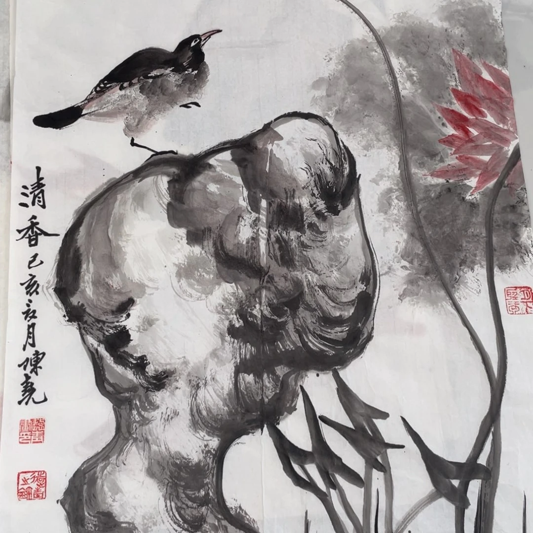 国画陈尧老师绘画
