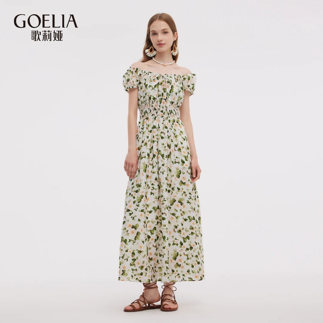 歌莉娅 秋季新品  印花打揽连衣裙  1E7R4K090