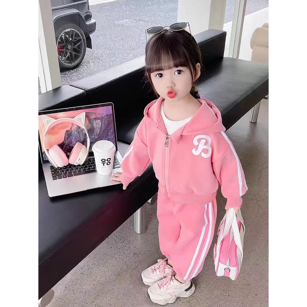 38065女童套装春秋2023新款儿童洋气休闲运动秋装女宝宝两件套