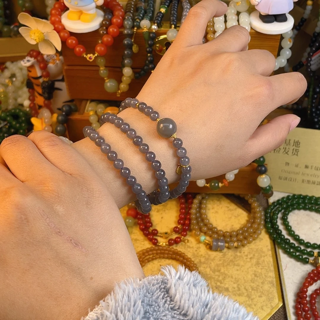 和田玉多圈手串未镶嵌