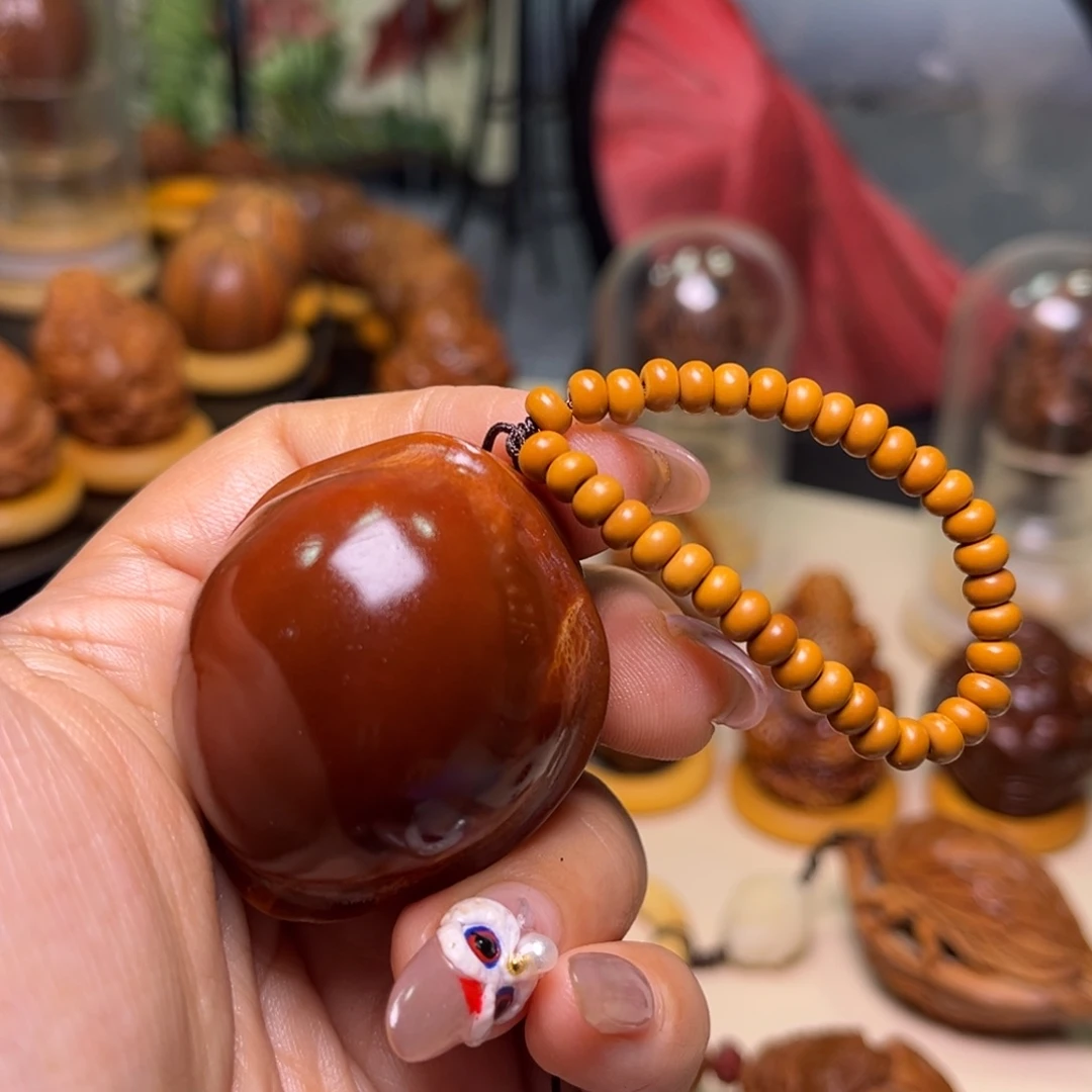 橄榄核手串/手链玉化元宝富甲链子一套 三点九尺