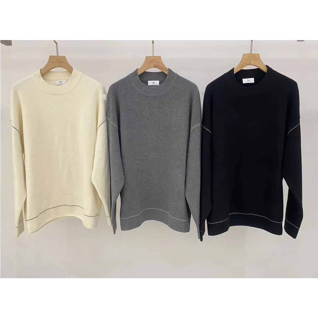 秋冬男士韩版简约打底衫百搭休闲版圆领毛衣AS046