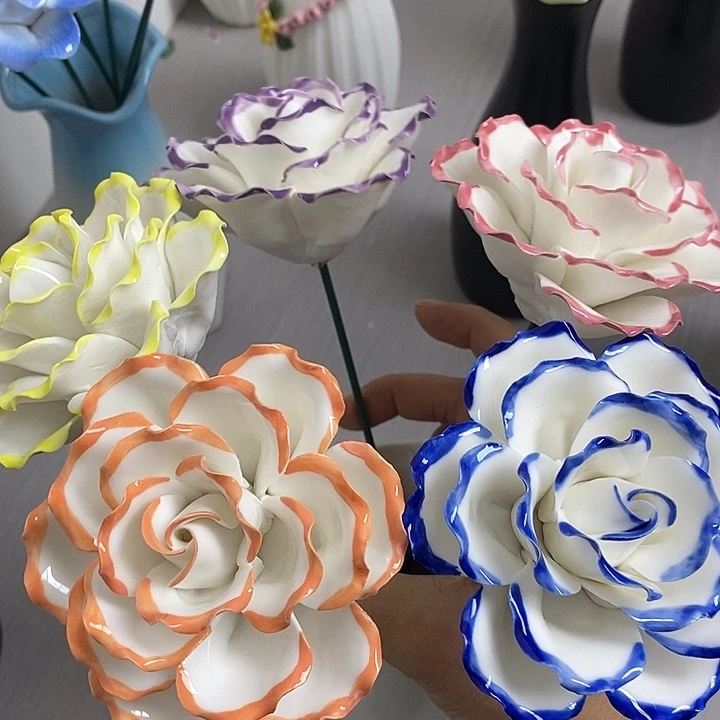 陶瓷陶瓷材料4朵随机发