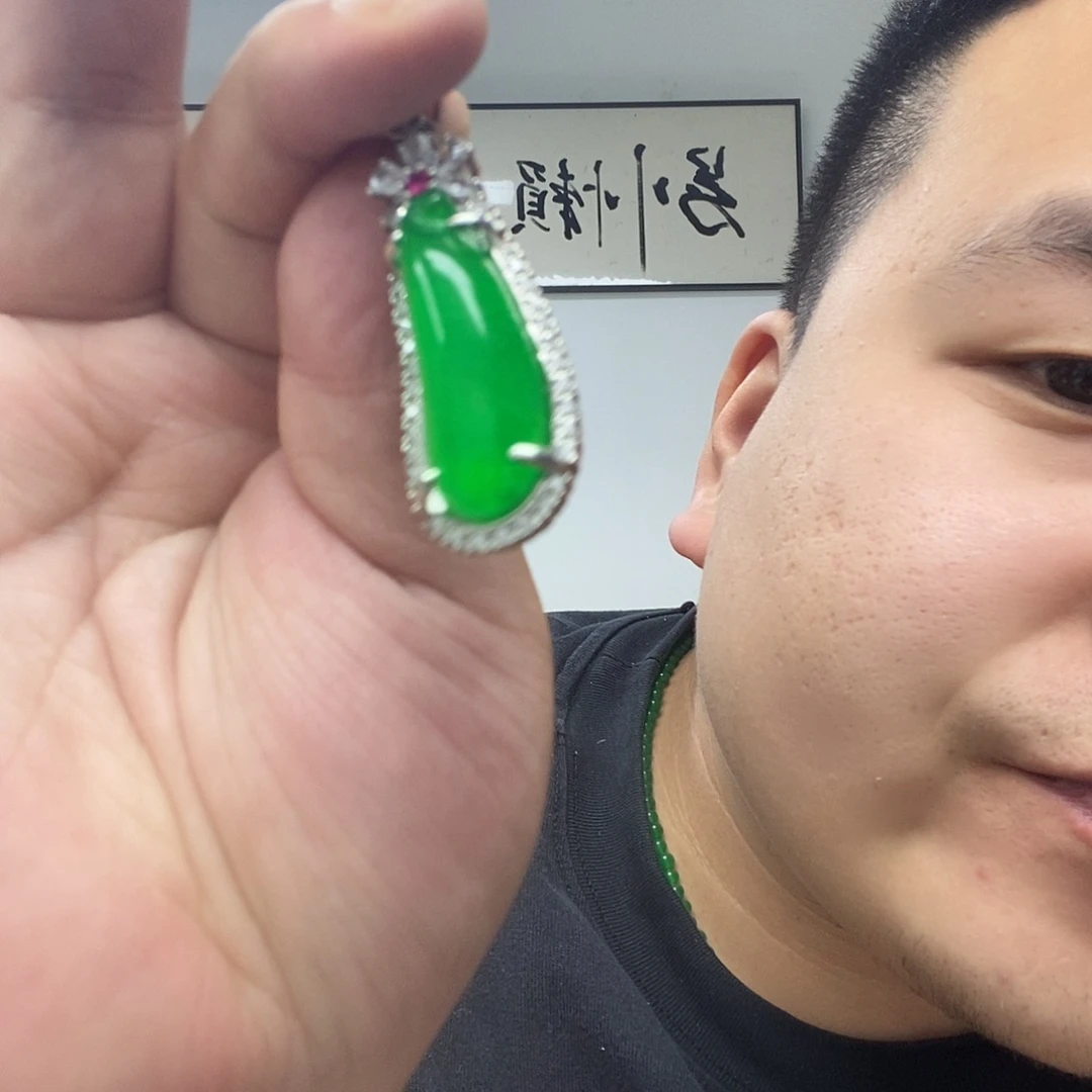 翡翠14K金镶嵌颈饰107福瓜