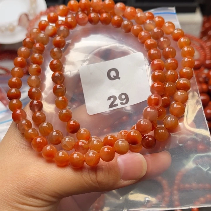 南红玛瑙未镶嵌多样性发货默认微瑕称重7mm