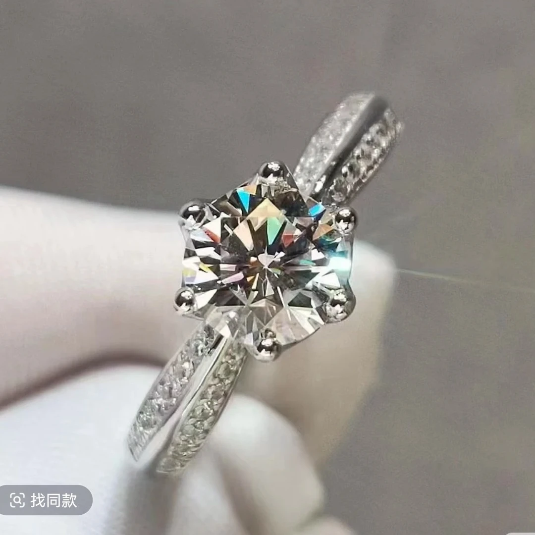 【高端定制】DIY 1.0CT 半壁江山女戒气质