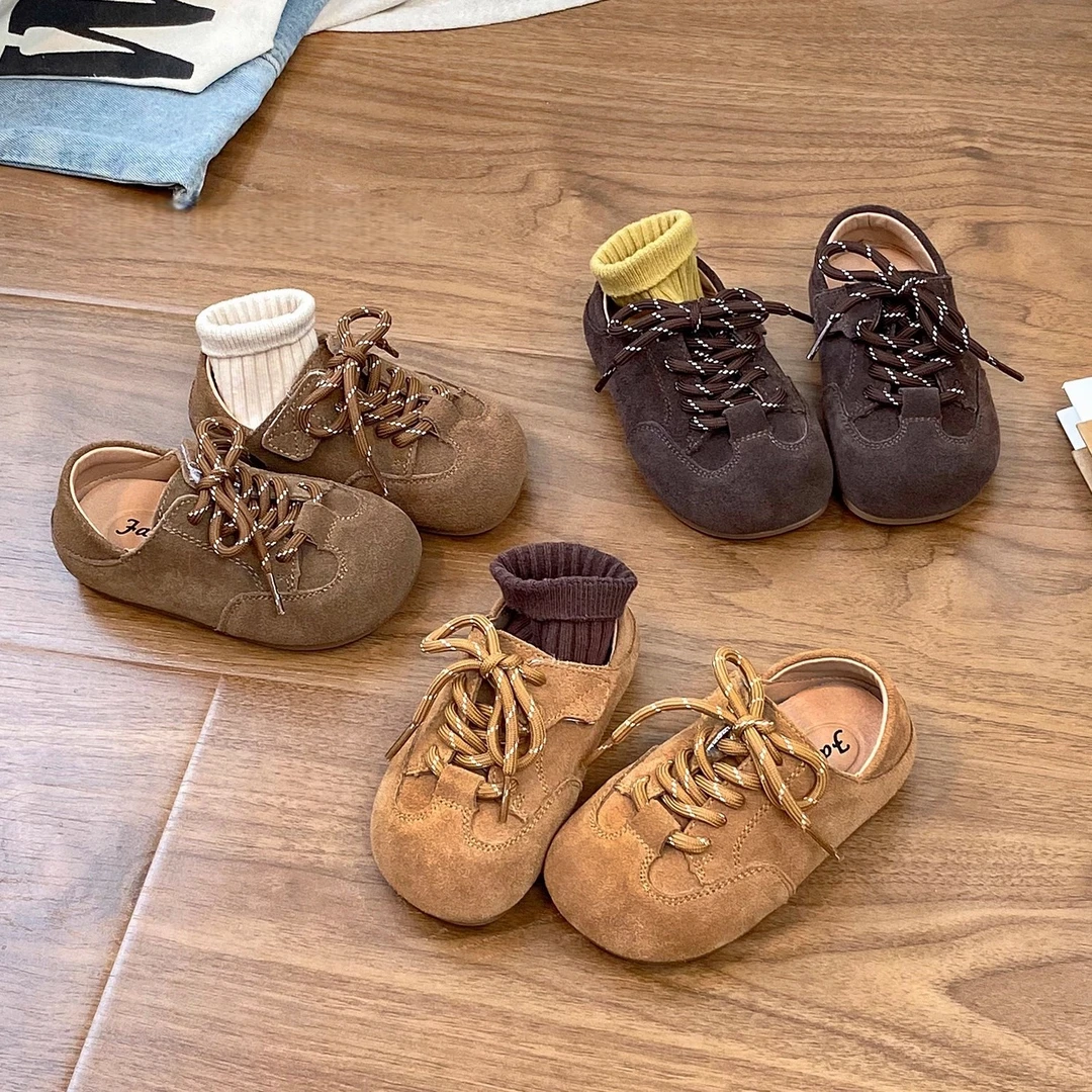 ABC儿童鞋子韩版女童皮鞋复古勃肯鞋秋季新款男童单秋冬男童勃肯