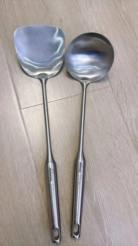 不锈钢锅铲+汤勺，一体成型