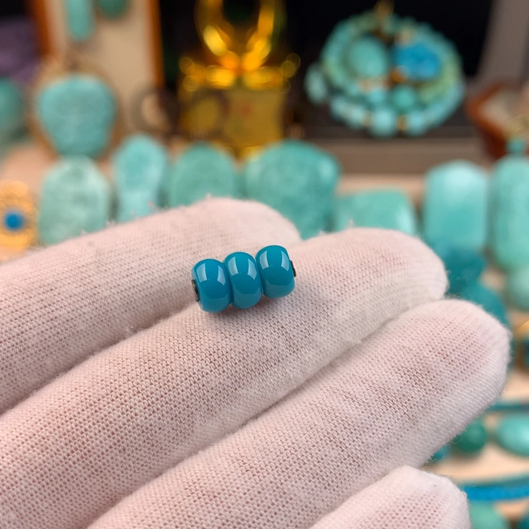 绿松石未镶嵌三连珠卡7