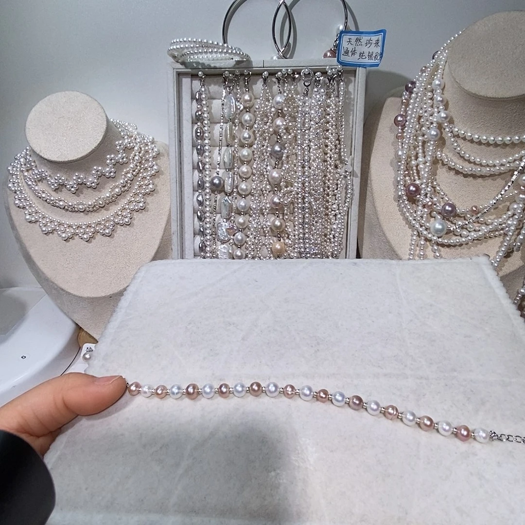 淡水珍珠银S925镶嵌手绳糖果设计手链（福利不退换）