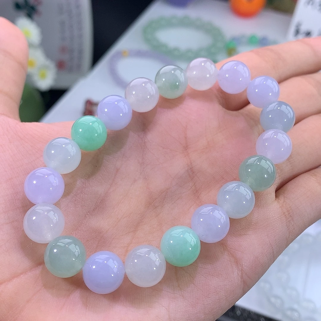 未镶嵌手链翡翠冰胶马卡龙手串