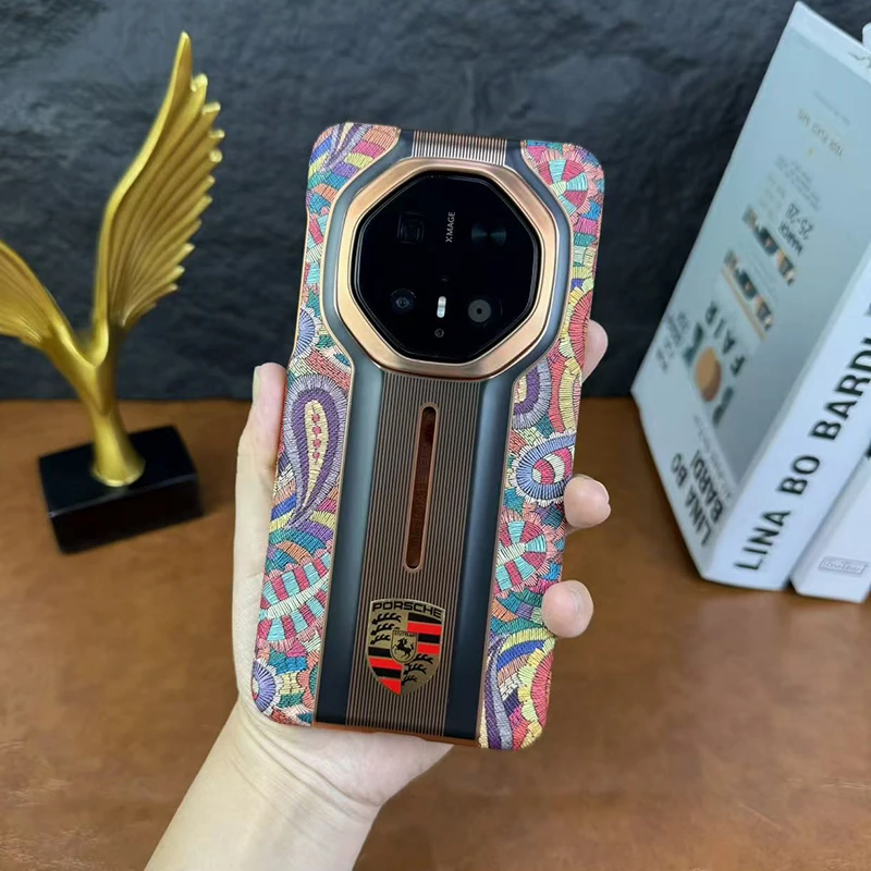 适用华为Mate70rs大师非凡手机壳电镀腰果花60RS中国风40rs防摔50