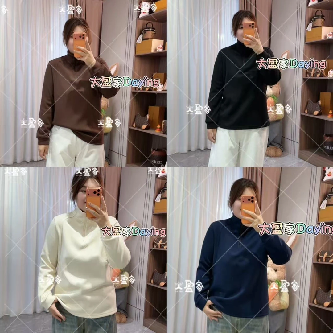 “Daying”6173加绒半高领拉链简约瑜伽服上衣