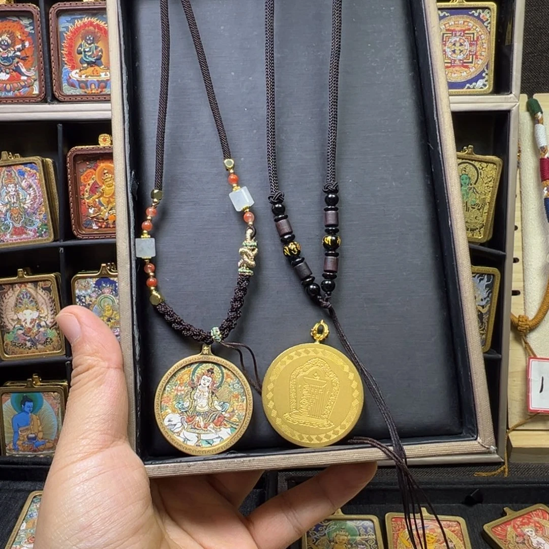 吊坠国****）美丽乡村唐卡图景