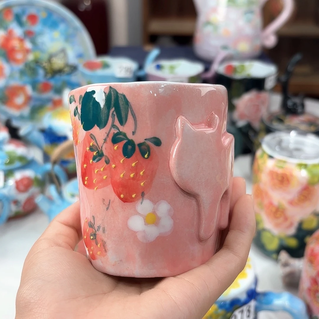 景德镇手绘高温釉下彩陶瓷茶具