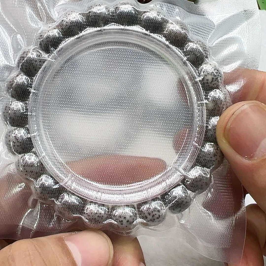 星月菩提手串42尽头卡姿兰大眼睛灰冰石玉星月菩提单圈10
