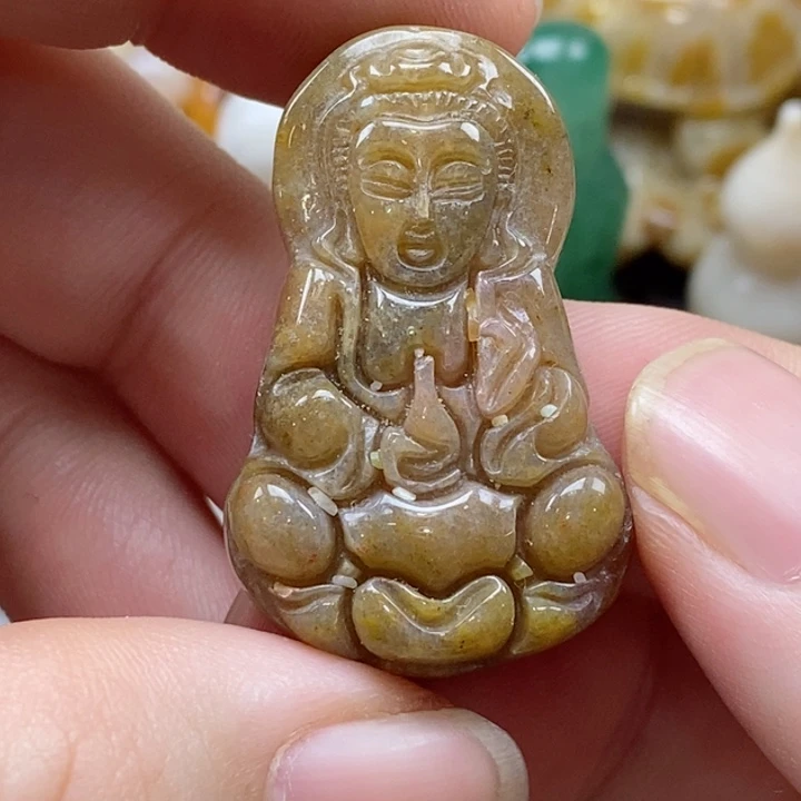 硅化珊瑚（珊瑚玉）颈饰未镶嵌小吊坠有瑕