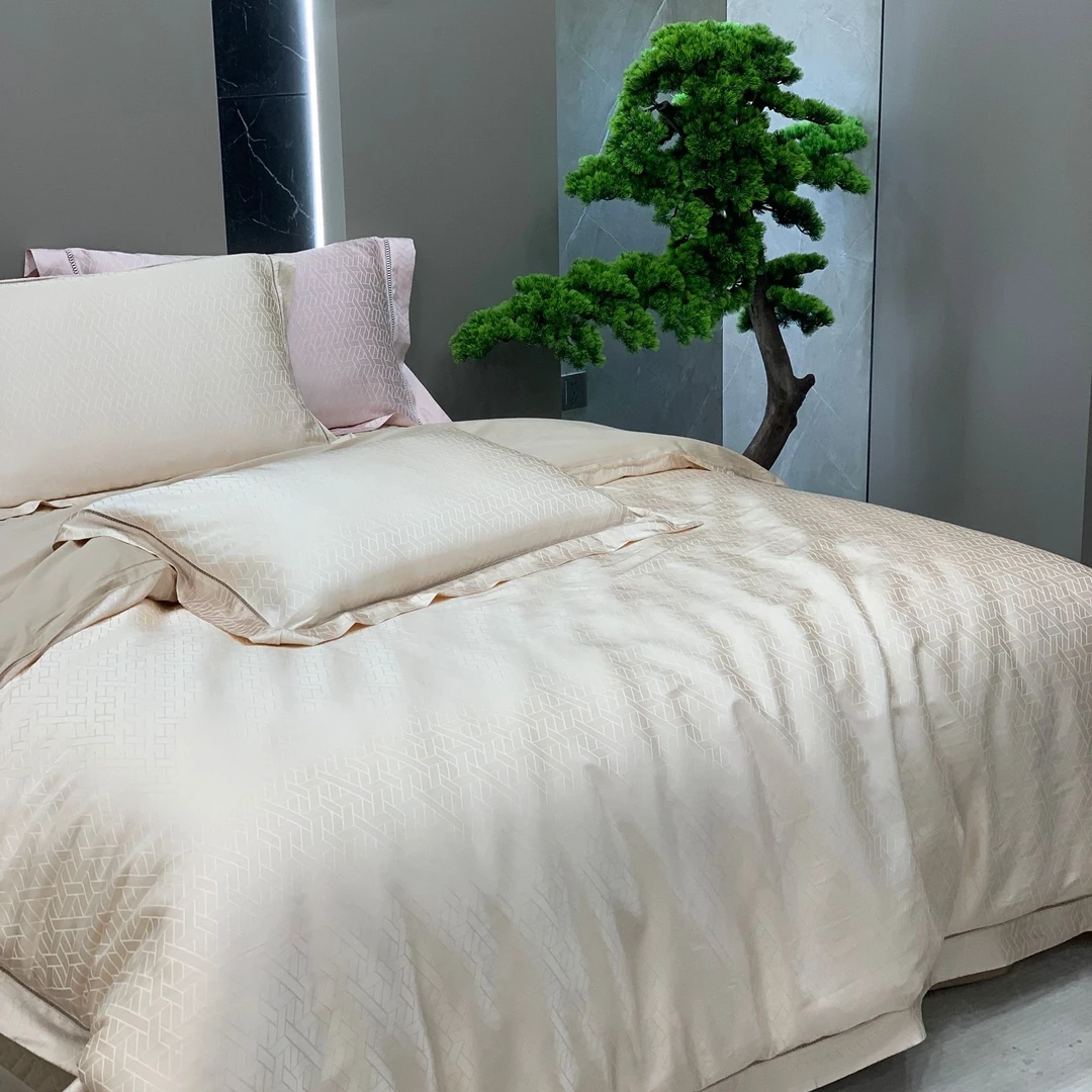 【LANRENMIAO】 莫妮卡新款匹马棉高精密色织提花床盖四件套