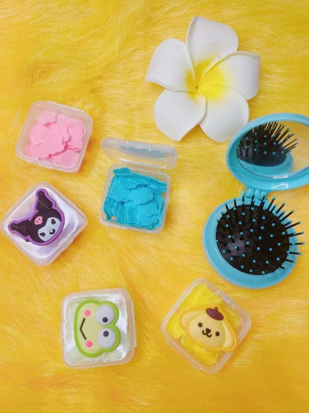 买一送一  一次性洗手香皂片送马卡龙折叠镜子儿童学生随身带