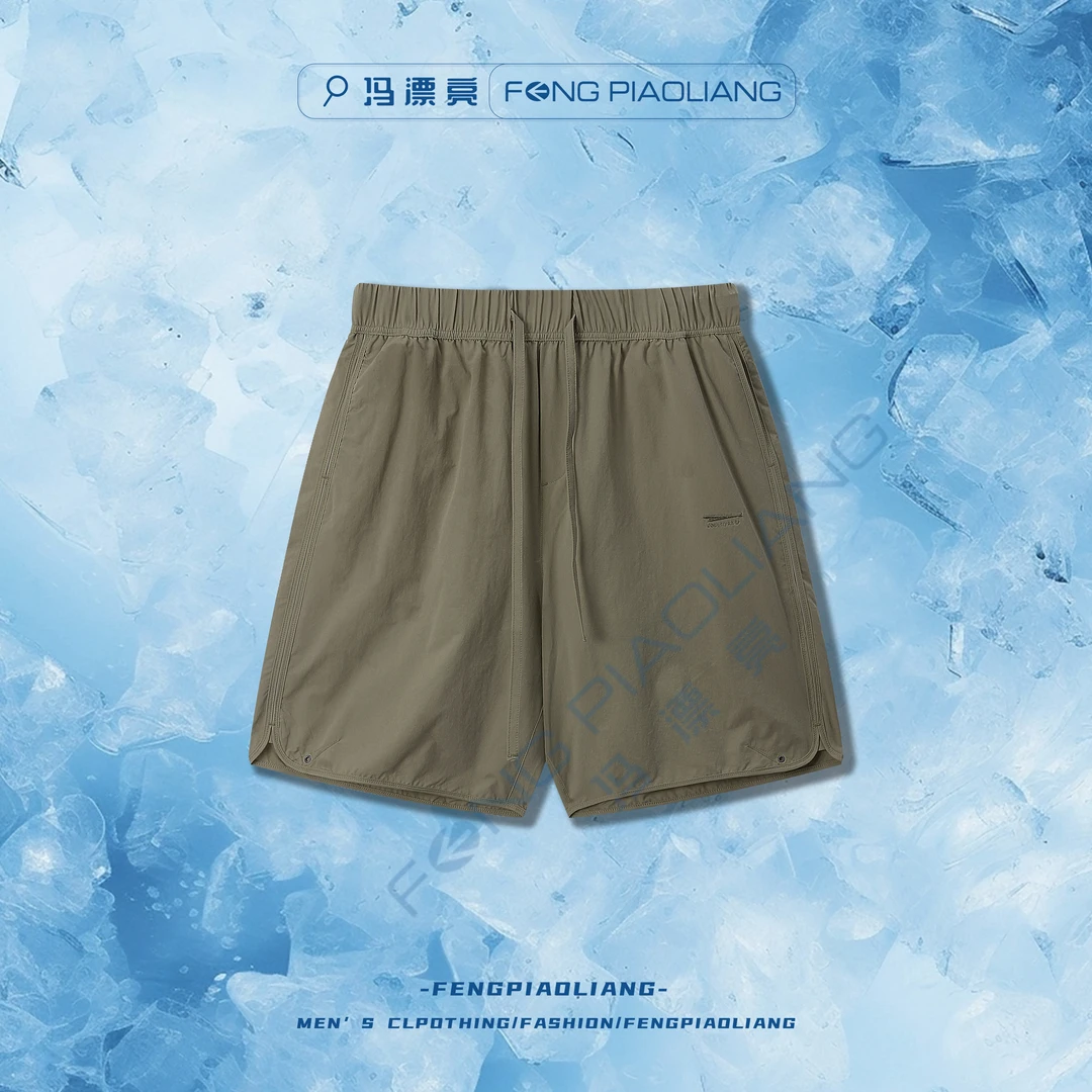 卡其【巴黎横条短裤】216夏季流行舒适宽松简约解构设计