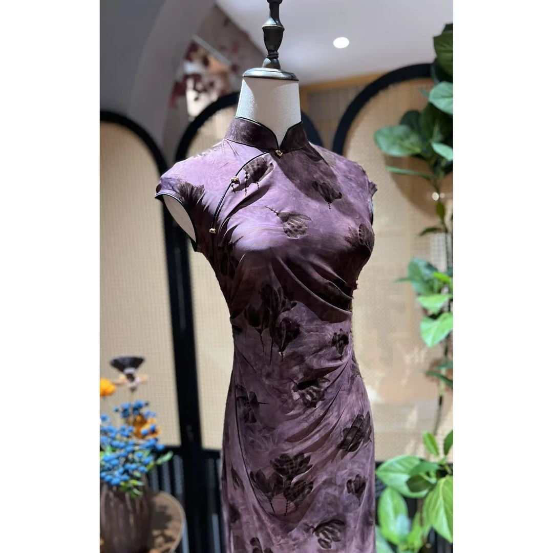 戚薇原创【戴妃】长118夏季高品质国风旗袍