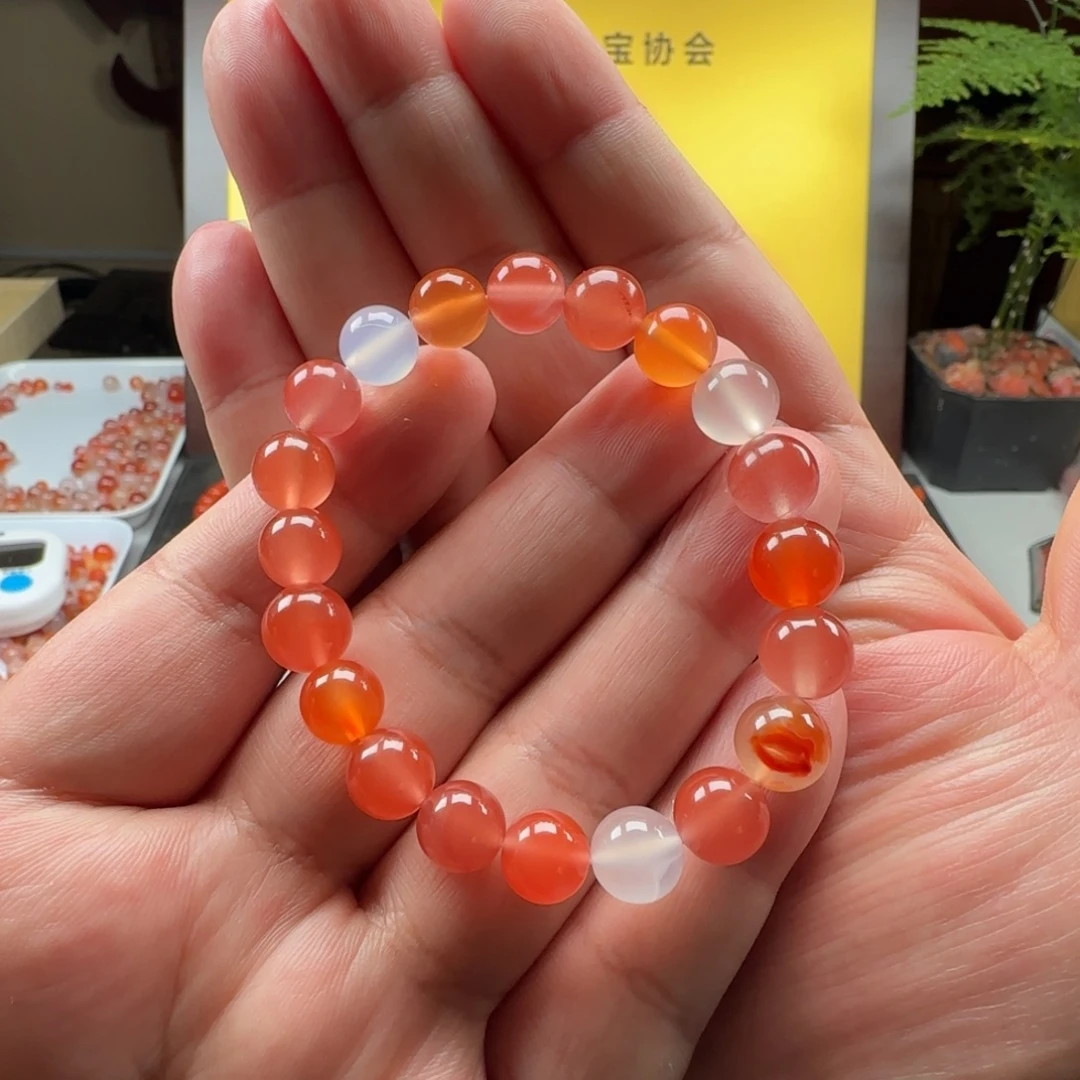 南红玛瑙未镶嵌9➕多宝手串