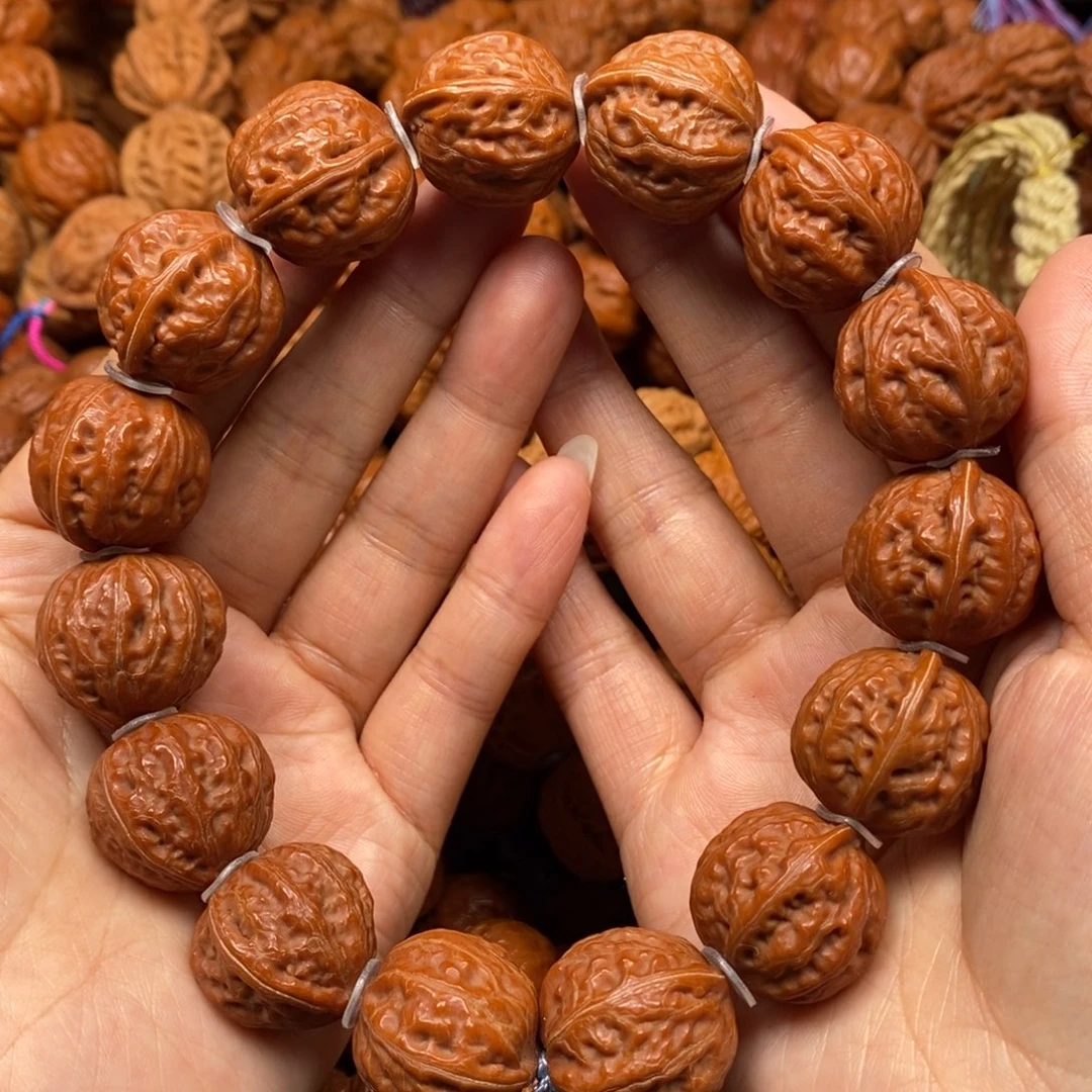 桃核手串水晶八棱