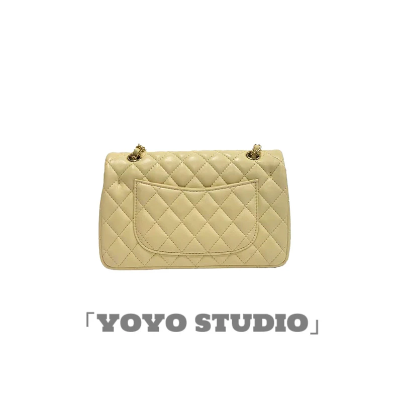 【YOYO真皮女包】高端气质百搭经典简约斜跨单肩包 1118-黄色
